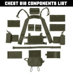 KRYDEX Tactical Micro MK3 MK4 Chest Rig Lightweight Vest with 5.56 7.62mm Mag Pouch Dangler Drop Pouch Paintball Outdoor Vest