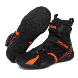 661 Men High Top Boxing Shoes Breathable Mesh Teen Wrestling Shoes Anti-slip Fitness Training Sneakers Professional Sport Shoes