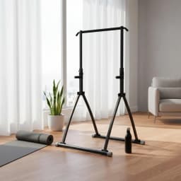 Pull-up Bar Station Stable Base Pull up Bar Stand Parallel Bar Stand Non-Slip Feet Home Gym Station Adjustable Height for Indoor