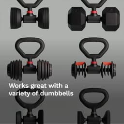 Dumbbell Converter-Convert Dumbbells to Barbell Set and Kettlebell for Home Fitness-Adjustable & Up to 200 lb Capacity Weight Ba