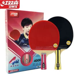 Professional DHS 4002 FL/4006 CS Table Tennis Racket With Hurricane 3 Rubber Original 7 Ply Pure Wood Ping Pong Racket