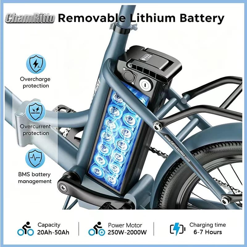 48v 30ah Silver Fish EBike Lithium Battery 52 Volt 45ah Batterie Vélo 36v 13Ah Duotts S26 Battery 60v 72v 20ah 40ah 50ah Battery