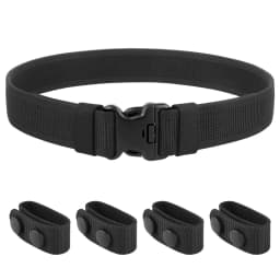 KRYDEX 2 Inch Tactical Duty Law Enforcement Officer Outer Belt with 4 Belt Keepers Waistband for Outdoor Sport Hunting Gear