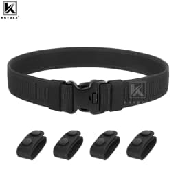 KRYDEX 2 Inch Tactical Duty Law Enforcement Officer Outer Belt with 4 Belt Keepers Waistband for Outdoor Sport Hunting Gear