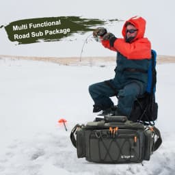 Fishing Tool Pouch Large-capacity Fishing Tackle Boxes Multi-pocket Crossbody Bag Scratchproof Wear-resistant for Outdoor Hiking