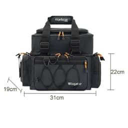 Fishing Tool Pouch Large-capacity Fishing Tackle Boxes Multi-pocket Crossbody Bag Scratchproof Wear-resistant for Outdoor Hiking