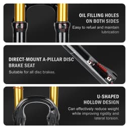Nanlio X9 Pro MTB Air Suspension Fork 34mm 140/160mm Travel 26/27.5/29 Inch 100x9 100x15 Damping Rebound Bike Fork