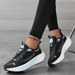 New Women's Mesh Breathable Casual Sports Shoes Running Shock Absorption Heightening Shoes Soft Sole Comfortable Korean Travel S