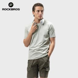 ROCKBROS Summer Cycling Jersey Elastic Quick Dry Breathable Short Sleeve T-Shirt Men Women Cycling Clothing Daily Casual Wear