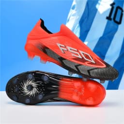 New Men Football Boots Breathable High-quality Sports Shoes Ultralight Soccer Shoes High Ankle Futsal Non-Slip Outdoor Match
