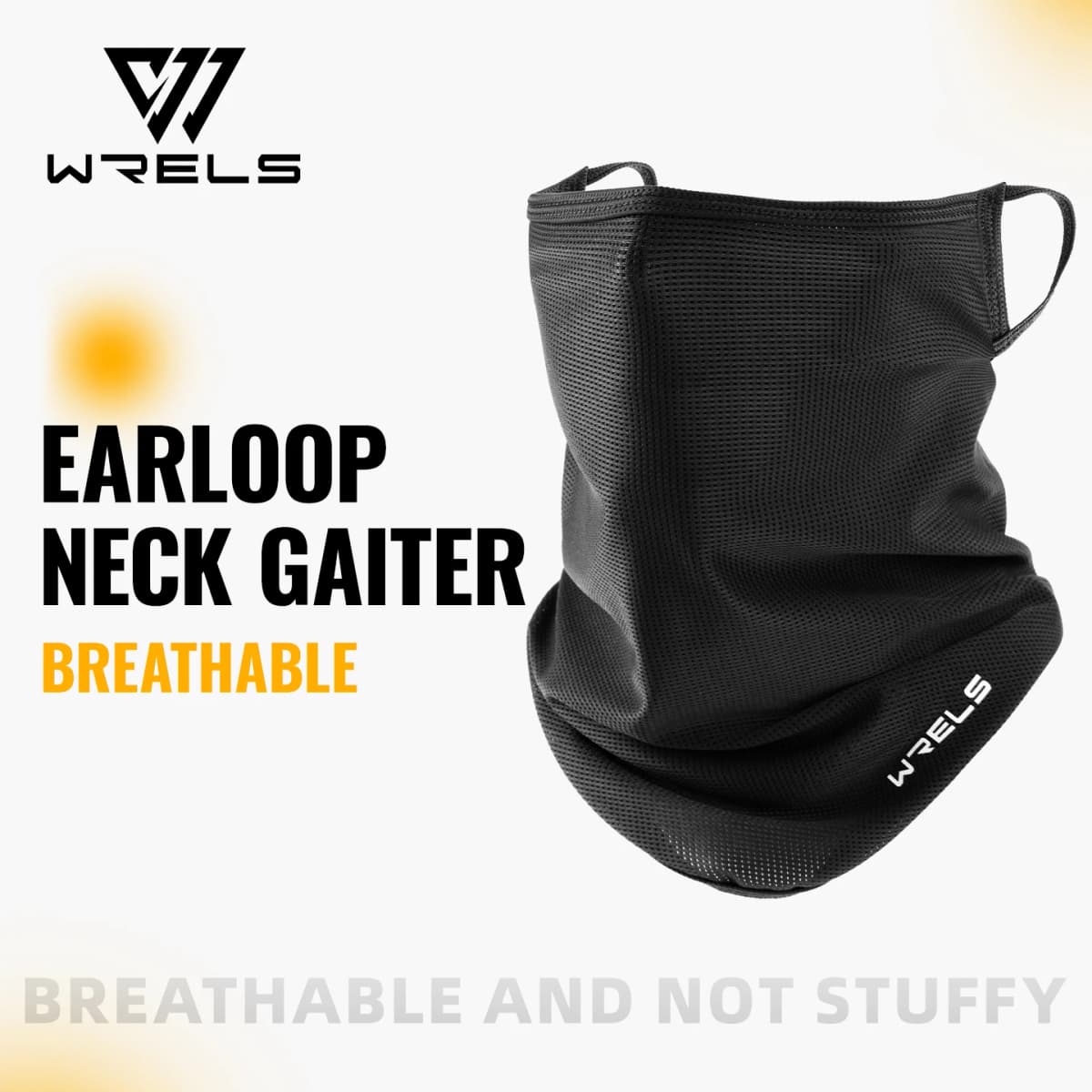 WRELS Earloop Neck Gaiter Mesh Breathable Face Mask Summer Neck Scarf Half Face Cover Cycling Fishing Running Motorcycle Gear