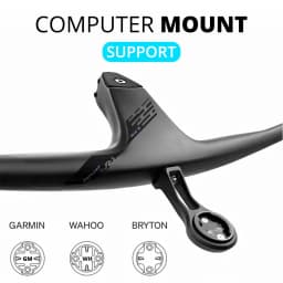 RACE Full Internal cable Integrated MTB Handlebar,-17° Integrated Cockpit,Carbon Fibre XC Cross Bike Handlebar With Spacers