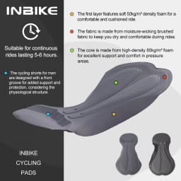 INBIKE Men's Bib Shorts Summer Professional Cycling Suspenders Shorts Bike Riding Underwear Breathable Comfortable Cycling Gear