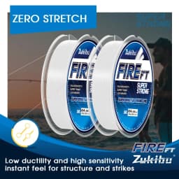 ZUKIBO FIRE FT Micro Fused Braid Line Smooth,Thin,High Strength,Abrasion Resistant Line -The Line Laboratory Test Rank 2nd