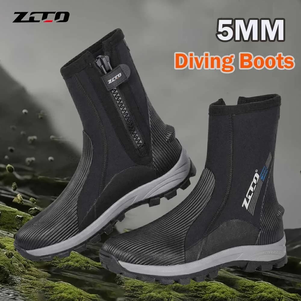 ZCCO 5MM Neoprene Diving Boots Wear-resistant Upstream Shoes Windsurf Underwater Fishing Kitesurf Beach Shoes Equipment