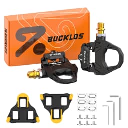 BUCKLOS Road Bike Pedal Platform Ultralight Clipless Bicycle Pedal for SPD SL Cycling Pedals Footrest with Cleats Bicycle Parts