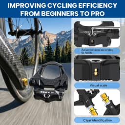 BUCKLOS Road Bike Pedal Platform Ultralight Clipless Bicycle Pedal for SPD SL Cycling Pedals Footrest with Cleats Bicycle Parts