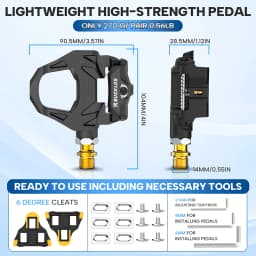 BUCKLOS Road Bike Pedal Platform Ultralight Clipless Bicycle Pedal for SPD SL Cycling Pedals Footrest with Cleats Bicycle Parts