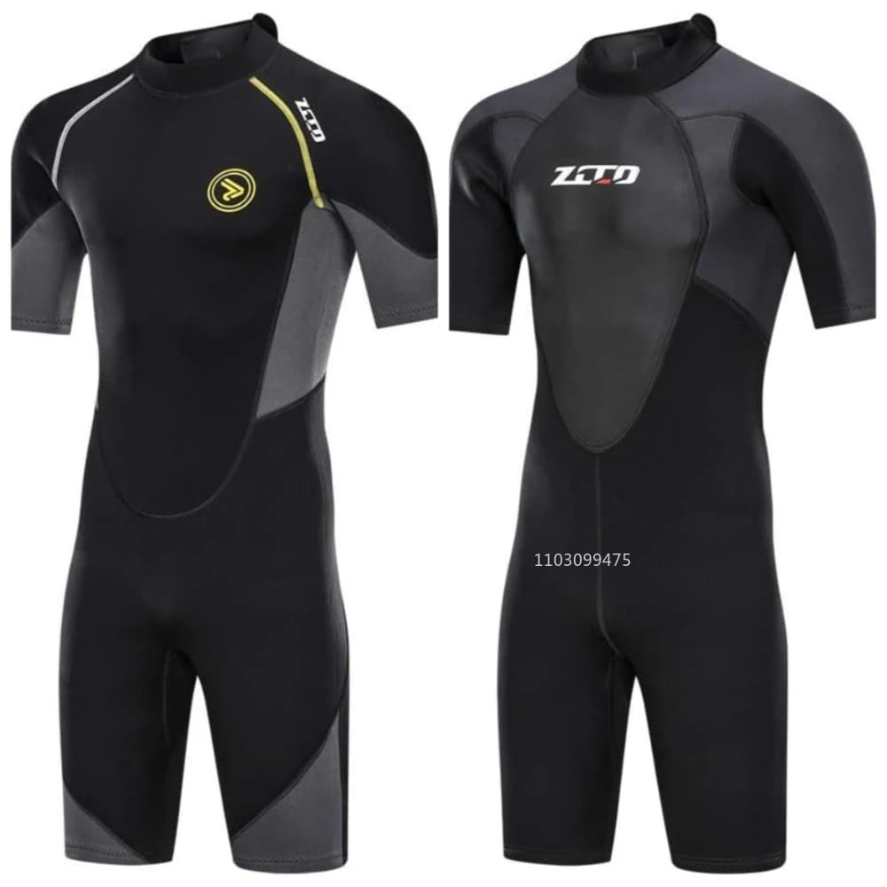 ZCCO Men's Wetsuits 1.5/3mm Premium Neoprene Back Zip Shorty Dive Skin for Spearfishing Snorkel Surf Canoeing Scuba Diving Suits