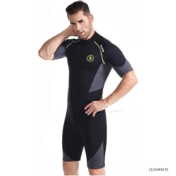 ZCCO Men's Wetsuits 1.5/3mm Premium Neoprene Back Zip Shorty Dive Skin for Spearfishing Snorkel Surf Canoeing Scuba Diving Suits
