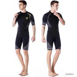 ZCCO Men's Wetsuits 1.5/3mm Premium Neoprene Back Zip Shorty Dive Skin for Spearfishing Snorkel Surf Canoeing Scuba Diving Suits