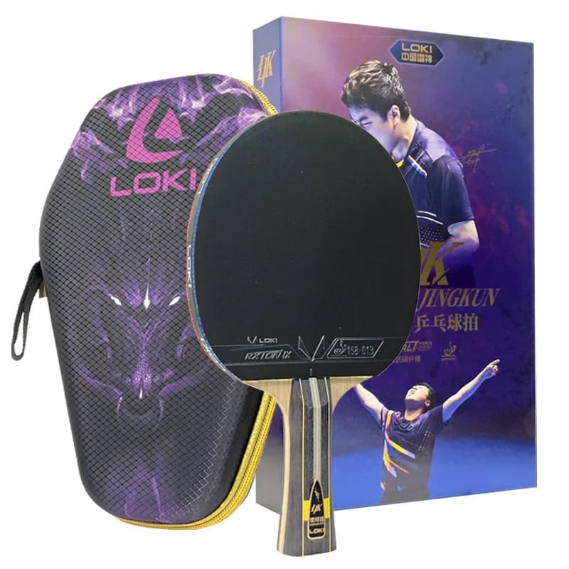 LOKI Professional Table Tennis Racket Basalt Carbon Blade with LOKI Prenium Rubber Pre-made Ping Pong Racket Paddle with Case