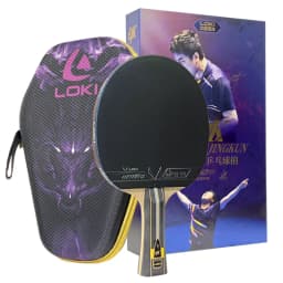 LOKI Professional Table Tennis Racket Basalt Carbon Blade with LOKI Prenium Rubber Pre-made Ping Pong Racket Paddle with Case