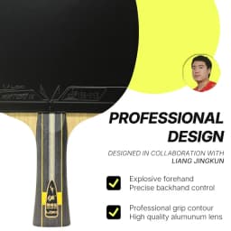 LOKI Professional Table Tennis Racket Basalt Carbon Blade with LOKI Prenium Rubber Pre-made Ping Pong Racket Paddle with Case