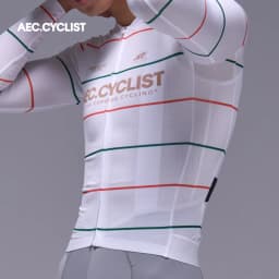 AEC.CYCLIST Striped Design Long Sleeve Women Men Cycling Jersey New Spring Slim MTB Clothing Hight Elastic Road Cycling Tops