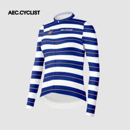 AEC.CYCLIST Striped Design Long Sleeve Women Men Cycling Jersey New Spring Slim MTB Clothing Hight Elastic Road Cycling Tops