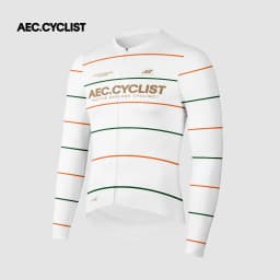 AEC.CYCLIST Striped Design Long Sleeve Women Men Cycling Jersey New Spring Slim MTB Clothing Hight Elastic Road Cycling Tops
