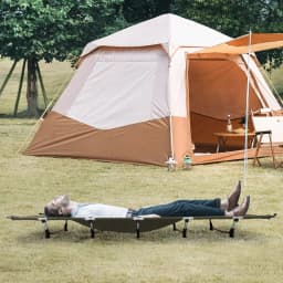 Ultralight Foldable Camping Cot Army Green Load-baring 150kg/331 Lbs with Carrying Bag for Picnics,trekking, Hunting, Road Trips