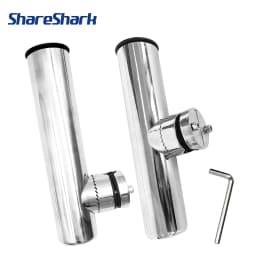 ShareShark Stainless Steel Fishing Rod Holder with 360-Degree Adjustable Handle Suitable for Sea Fishing from Boats