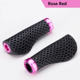 RECEVE Folding Bike Grips 3D Printing Bicycle Handles Grips BMX Cuffs Ergonomics With Aluminum Alloy Handlebar Cap For Brompton