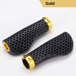 RECEVE Folding Bike Grips 3D Printing Bicycle Handles Grips BMX Cuffs Ergonomics With Aluminum Alloy Handlebar Cap For Brompton