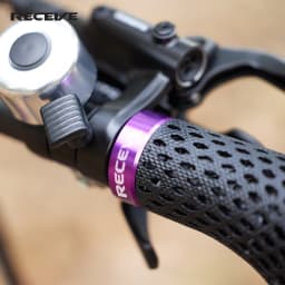 RECEVE Folding Bike Grips 3D Printing Bicycle Handles Grips BMX Cuffs Ergonomics With Aluminum Alloy Handlebar Cap For Brompton