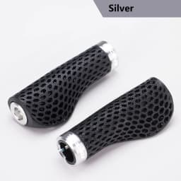 RECEVE Folding Bike Grips 3D Printing Bicycle Handles Grips BMX Cuffs Ergonomics With Aluminum Alloy Handlebar Cap For Brompton