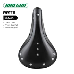 WALGUN Lconic Cut-Out Leather Bike Saddle Retro Vintage Cowhide Old Style Hollow Bicycle Saddle for Man Wome Cycling in The City