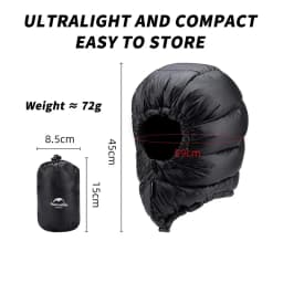 Naturehike 2026 New Winter Warm Hat Goose Down Waterproof Cap Ultralight Folding Portable Adjust Outdoor Camp Head Cover