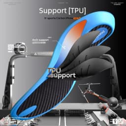 Full-foot Carbon Fiber Sport Insole Arch Support High Elasticity Shock Absorption Rebound Assistance for Basketball Insoles