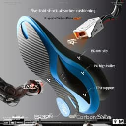 Full-foot Carbon Fiber Sport Insole Arch Support High Elasticity Shock Absorption Rebound Assistance for Basketball Insoles