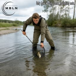 MBLN PVC Fishing Waders with Boots, 170T Nylon/Taslan Waterproof Waders, 15000mm Water Pressure, Anti-Slip PVC Boots
