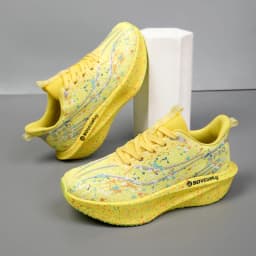 Women's casual breathable carbon plate running shoes, trendy versatile outdoor sports sneakers