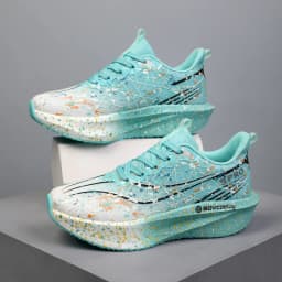 Women's casual breathable carbon plate running shoes, trendy versatile outdoor sports sneakers