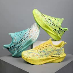 Women's casual breathable carbon plate running shoes, trendy versatile outdoor sports sneakers