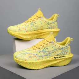 Women's casual breathable carbon plate running shoes, trendy versatile outdoor sports sneakers