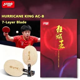 Original 100% DHS Hurricane King ACB Table Tennis Blade 5+2 Blue AC Innerforce Professional Ping Pong Blade Carbon DHS Blade