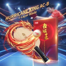 Original 100% DHS Hurricane King ACB Table Tennis Blade 5+2 Blue AC Innerforce Professional Ping Pong Blade Carbon DHS Blade