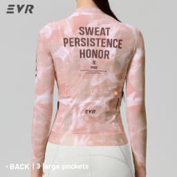 EVR Women's Cycling Jersey Long Sleeve High Stretch Cycling Shirt Breathable Sweat-Absorbent Road Cycling Top Cycling Jersey