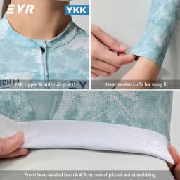 EVR Women's Cycling Jersey Long Sleeve High Stretch Cycling Shirt Breathable Sweat-Absorbent Road Cycling Top Cycling Jersey